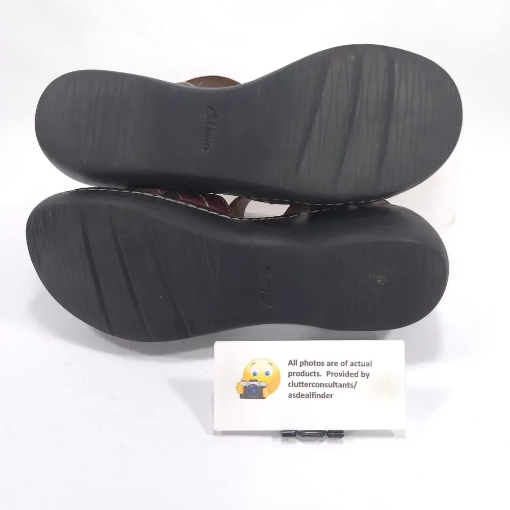 Clarks Collection Casual Sling Back Sandal Womens Size 8 15190 Brown